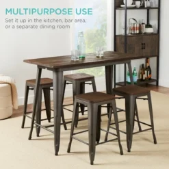 Best Choice Products 5-Piece Counter Height Dining Set For Kitchen, Dining Room W/ 4 Backless Stools, 330lb Capacity -Best Choice Products Shop GUEST 5ca3f6a4 7645 49cd 85fb 4daa335ee09d