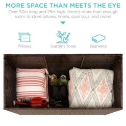 Best Choice Products 136 Gallon Large Deck Storage Box For Indoor Outdoor Furniture, Cushions, Pool Accessories - Brown 12 Best Choice Products 136 Gallon Large Deck Storage Box For Indoor Outdoor Furniture, Cushions, Pool Accessories - Brown -Best Choice Products Shop GUEST 5f0b5c4f 718c 4c66 9ad8 c1963e482a21