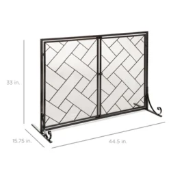 Best Choice Products 44x33in 2-Panel Handcrafted Wrought Iron Geometric Fireplace Screen W/ Magnetic Doors -Best Choice Products Shop GUEST 60783a6a 738a 4272 8298 8e64b93a595e