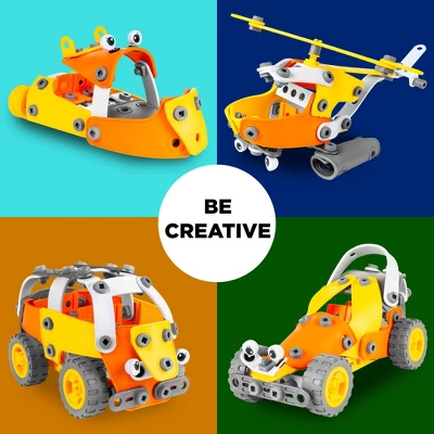 Best Choice Products Kids 147-Piece 5-in-1 Educational STEM Building Toy Kit W/ Car, Helicopter, Boat, Bulldozer, Truck 4 Best Choice Products Kids 147-Piece 5-in-1 Educational STEM Building Toy Kit W/ Car, Helicopter, Boat, Bulldozer, Truck - Image 2