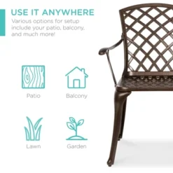 Best Choice Products 5-Piece All-Weather Cast Aluminum Patio Dining Set W/ Chairs, Umbrella Hole, Lattice Weave Design -Best Choice Products Shop GUEST 634a27bb c92c 45a7 90a2 ac296691f661