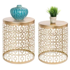 Best Choice Products Set Of 2 Decorative Nesting Round Patterned Accent Side Coffee End Table Nightstands -Best Choice Products Shop GUEST 63d051b5 86a2 4b1e 8f54 e130b52e2243
