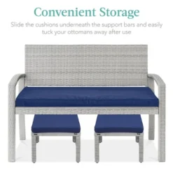 Best Choice Products Set Of 2 Multipurpose Patio Wicker Ottomans W/ Removable Cushions, Steel Frame -Best Choice Products Shop GUEST 65588adb 3f0f 4ed9 8b6b b7047038d542