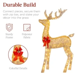 Best Choice Products 3-Piece Lighted Christmas Deer Set Outdoor Yard Decoration With 360 LED Lights, Stakes -Best Choice Products Shop GUEST 67bdf723 f8f8 4bc6 ac5e cb496034d1cf