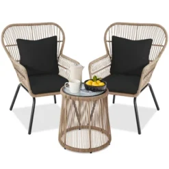 Best Choice Products 3-Piece Patio Conversation Bistro Set, Outdoor Wicker W/ 2 Chairs, Cushions, Side Table -Best Choice Products Shop GUEST 69ff18ec 31c9 4e90 8e2b 02f6847831be
