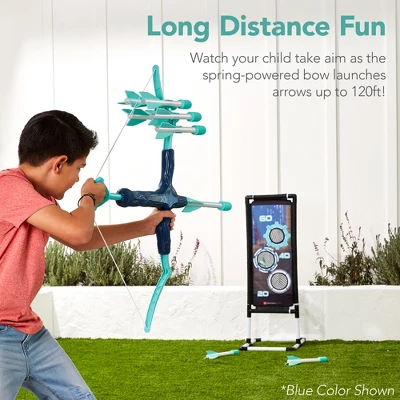 Best Choice Products Kids Bow & Arrow Set, Children's Play Archery Toy W/ Target Stand, 12 Arrows, Quiver 5 Best Choice Products Kids Bow & Arrow Set, Children's Play Archery Toy W/ Target Stand, 12 Arrows, Quiver - Image 3