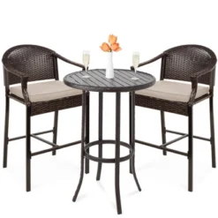 Best Choice Products 3-Piece Outdoor Wicker Bistro Bar Height Set For Patio, Garden W/ Barstools, Steel Frame 17 Best Choice Products 3-Piece Outdoor Wicker Bistro Bar Height Set For Patio, Garden W/ Barstools, Steel Frame -Best Choice Products Shop GUEST 6cdc31fd 130f 4cea 91f8 ec8a4a532c5b