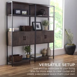 Best Choice Products Storage Bookshelf For Living Room, Walkway W/ Enclosed Cabinet, Elevated Design -Best Choice Products Shop GUEST 6ec672c1 258d 48a3 ba6d bcb66bd46200