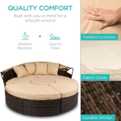 Best Choice Products 5-Piece Modular Patio Wicker Daybed Sectional W/ Adjustable Seats, Retractable Canopy -Best Choice Products Shop GUEST 70adb8ca 1525 4ef9 a5b6 941d3ffa2724