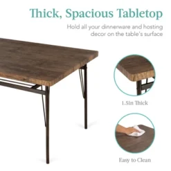 Best Choice Products 6-Piece 55in Modern Home Dining Set W/ Storage Racks, Rectangular Table, Bench, 4 Chairs -Best Choice Products Shop GUEST 789ba536 012f 425c be46 af9317c7ae06