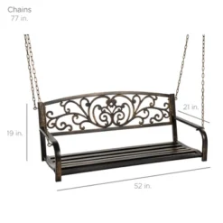 Best Choice Products 2-Person Metal Outdoor Porch Swing, Hanging Steel Patio Bench W/ Floral Accent - Bronze -Best Choice Products Shop GUEST 79496c0e 1074 44b0 81d8 9f7df5ff1636
