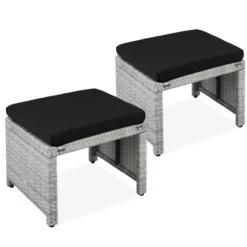 Best Choice Products Set Of 2 Multipurpose Patio Wicker Ottomans W/ Removable Cushions, Steel Frame -Best Choice Products Shop GUEST 7acb84cf b233 4caa 9322 1b121c64e8d0