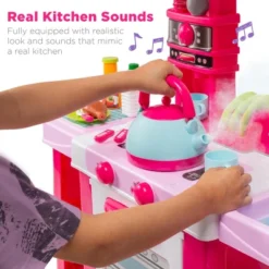 Best Choice Products Pretend Play Kitchen Toy Set For Kids With Water Vapor Teapot, 34 Accessories, Sounds -Best Choice Products Shop GUEST 831e43dc 5b0e 4776 a370 895d5e3845b6