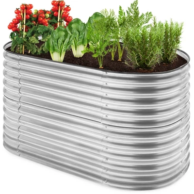 Best Choice Products 63in Oval Metal Raised Garden Bed, Customizable Outdoor Planter For Gardening, Plants 10 Best Choice Products 63in Oval Metal Raised Garden Bed, Customizable Outdoor Planter For Gardening, Plants - Image 8