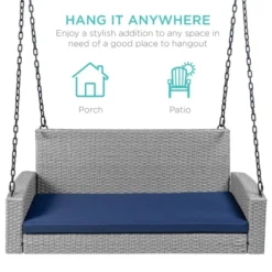 Best Choice Products Woven Wicker Hanging Porch Swing Bench For Patio, Deck W/ Mounting Chains, Seat Cushion 12 Best Choice Products Woven Wicker Hanging Porch Swing Bench For Patio, Deck W/ Mounting Chains, Seat Cushion -Best Choice Products Shop GUEST 88949d2f 5223 41f8 ae9a 4dbc579a8b0c