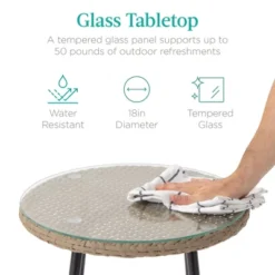 Best Choice Products 3-Piece Outdoor Wicker Bistro Set Patio Chat Conversation Furniture W/ 2 Chairs, Side Table -Best Choice Products Shop GUEST 8d5055ee 15aa 4221 bcd4 c5b3235ef0d0