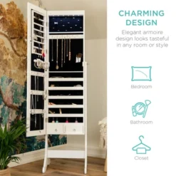 Best Choice Products 6-Tier Standing Mirror Lockable Storage Organizer Cabinet Armoire W/ LED Lights 13 Best Choice Products 6-Tier Standing Mirror Lockable Storage Organizer Cabinet Armoire W/ LED Lights -Best Choice Products Shop GUEST 8f8ec242 b1e6 4edc 95dc 50c3a5496937