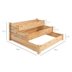 Best Choice Products 3-Tier Fir Wood Raised Garden Bed Planter For Plants, Vegetables, Outdoor Gardening -Best Choice Products Shop GUEST 96a1830b 79ca 4d81 9168 2c5160d39bdd