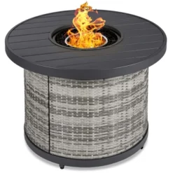 Best Choice Products 32in Round Fire Pit Table, 50,000 BTU Outdoor Wicker Patio Firepit W/ Cover, Tank Holder -Best Choice Products Shop GUEST 971f4aec 8edd 4dd1 9d9f 9a39b3accbc7