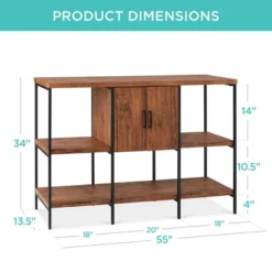 Best Choice Products 55in 3-Tier Shelf Console Table, Accent Furniture, Display Stand W/ Built-In Cabinet 13 Best Choice Products 55in 3-Tier Shelf Console Table, Accent Furniture, Display Stand W/ Built-In Cabinet -Best Choice Products Shop GUEST 97c6d678 4647 41ef a477 b4359a5cf077