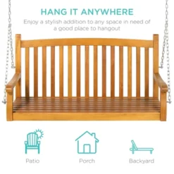 Best Choice Products 48in Wooden Curved Back Hanging Porch Swing Bench For Patio, Deck W/ Mounting Chains 13 Best Choice Products 48in Wooden Curved Back Hanging Porch Swing Bench For Patio, Deck W/ Mounting Chains -Best Choice Products Shop GUEST 98ab2c73 9828 4a24 97e1 3d81bb25622b