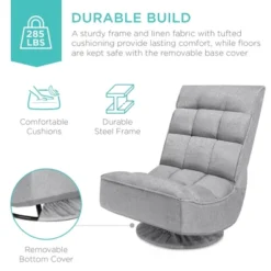 Best Choice Products Folding Floor Gaming Chair For Home, Office W/ 360-Degree Swivel, 4 Adjustable Positions -Best Choice Products Shop GUEST 99a568d3 4859 415e 9448 8bed5a4f19d7