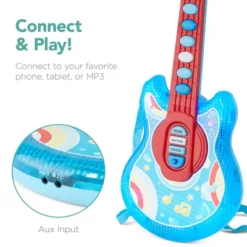Best Choice Products 19in Kids Flash Guitar, Pretend Play Musical Instrument Toy For Toddlers W/ Mic, Stand - Blue -Best Choice Products Shop GUEST 9a81aef8 3fba 4dcf a27c 00b59e5e7bfc