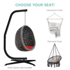 Best Choice Products Metal Hanging Hammock C-Stand For Chair/ Weather-Resistant Finish, Offset Base - Stand Only -Best Choice Products Shop GUEST 9acac5d6 cf04 4d4d 856f aef1be3fd399