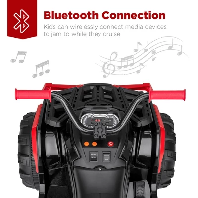 Best Choice Products 12V Kids Ride-On ATV Quad W/ Bluetooth, 3.7mph Max, Treaded Tires, LED Lights, Radio 5 Best Choice Products 12V Kids Ride-On ATV Quad W/ Bluetooth, 3.7mph Max, Treaded Tires, LED Lights, Radio - Image 3