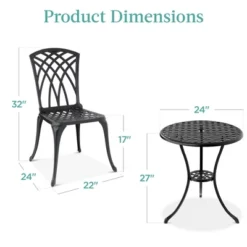 Best Choice Products 3-Piece Aluminum Patio Bistro Set W/ Umbrella Hole, 2 Chairs, Polyester Cushions - Black/Red 13 Best Choice Products 3-Piece Aluminum Patio Bistro Set W/ Umbrella Hole, 2 Chairs, Polyester Cushions - Black/Red -Best Choice Products Shop GUEST 9e14ba8d 9e63 4b65 b229 1be9cb3c4ef0