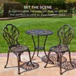 Best Choice Products 3-Piece Cast Aluminum Patio Bistro Furniture Set W/ Antique Finish -Best Choice Products Shop GUEST 9e8d1e7a ff3d 499b 9aa8 d4a4d594b2e3