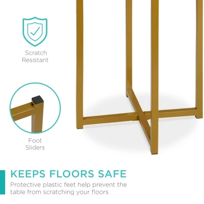 Best Choice Products 16in Faux Marble Modern Round Living Room Accent Side Table W/ Metal Frame 6 Best Choice Products 16in Faux Marble Modern Round Living Room Accent Side Table W/ Metal Frame - Image 4