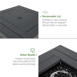 Best Choice Products 28in Propane Gas Fire Pit Table 50,000 BTU Outdoor Wicker W/ Glass Beads, Tank Holder -Best Choice Products Shop GUEST a3171dec 3841 4b76 bb03 4b14978d32dd