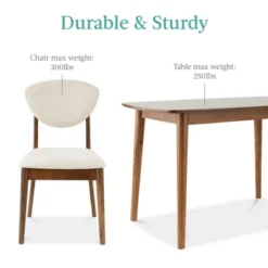Best Choice Products 5-Piece Compact Wooden Mid-Century Modern Dining Set W/ 4 Chairs, Padded Seat & Back - Brown/White 12 Best Choice Products 5-Piece Compact Wooden Mid-Century Modern Dining Set W/ 4 Chairs, Padded Seat & Back - Brown/White -Best Choice Products Shop GUEST ab58881d 78ba 4b54 bf5f b9e97d55e861