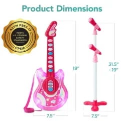 Best Choice Products 19in Kids Flash Guitar, Pretend Play Musical Instrument Toy For Toddlers W/ Mic, Stand - Pink -Best Choice Products Shop GUEST ad3d00ec 082a 4ad0 a87c db4d0151cdb9