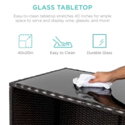 Best Choice Products 3-Piece All-Weather Wicker Bar Table Set For Patio, Backyard W/ 2 Stools, Glass Tabletop - Brown 12 Best Choice Products 3-Piece All-Weather Wicker Bar Table Set For Patio, Backyard W/ 2 Stools, Glass Tabletop - Brown -Best Choice Products Shop GUEST ad8f0cdc bd88 4437 a217 901692e0f707