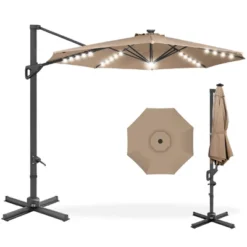 Best Choice Products 10ft 360-Degree Solar LED Cantilever Patio Umbrella, Outdoor Hanging Shade W/ Lights -Best Choice Products Shop GUEST ae2449c7 0ec7 456a 8c0a f948eef68786