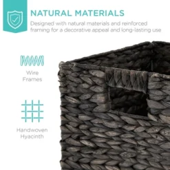 Best Choice Products 13x13in Hyacinth Storage Baskets, Set Of 5 Multipurpose Collapsible Organizers -Best Choice Products Shop GUEST b24bc2a1 0109 487d 957d ae3d09b211ad