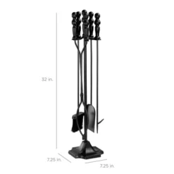 Best Choice Products 5-Piece Fireplace And Firepit Iron Tool Set W/ Tongs, Poker, Broom, Shovel, Stand -Best Choice Products Shop GUEST bab6d4b2 a304 4568 8c65 4c738aedd4db