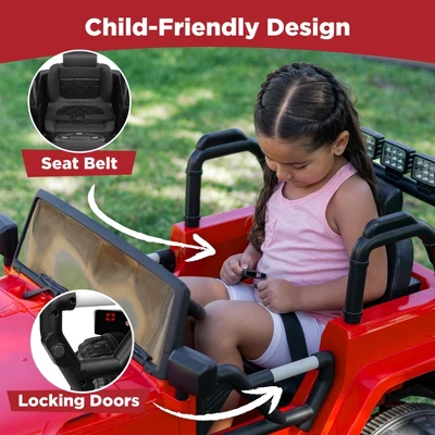 Best Choice Products 12V Kids Ride On Truck Car W/ Remote Control, Spring Suspension, Bluetooth, LED Lights 6 Best Choice Products 12V Kids Ride On Truck Car W/ Remote Control, Spring Suspension, Bluetooth, LED Lights - Image 4