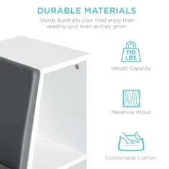 Best Choice Products 6-Cubby Kids Bedroom Storage Organizer, Multi-Purpose Bookcase W/ Cushioned Reading Nook -Best Choice Products Shop GUEST c0045eeb 5438 4942 9d28 5b27ba60746f