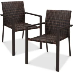 Best Choice Products Set Of 2 Stackable Wicker Chairs W/ Armrests, Steel Conversation Accent Furniture For Patio 16 Best Choice Products Set Of 2 Stackable Wicker Chairs W/ Armrests, Steel Conversation Accent Furniture For Patio -Best Choice Products Shop GUEST c46aaffc a0ef 47b6 932e 1f257746c242