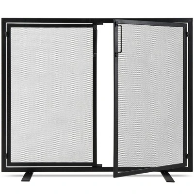 Best Choice Products 38.5x31in 2-Door Fireplace Screen, Handcrafted Wrought Iron Spark Guard W/ Magnetic Doors 9 Best Choice Products 38.5x31in 2-Door Fireplace Screen, Handcrafted Wrought Iron Spark Guard W/ Magnetic Doors - Image 7