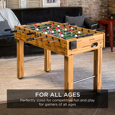 Best Choice Products 48in Competition Sized Foosball Table For Home, Game Room W/ 2 Balls, 2 Cup Holders - Light Brown 3 Best Choice Products 48in Competition Sized Foosball Table For Home, Game Room W/ 2 Balls, 2 Cup Holders - Light Brown