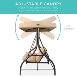 Best Choice Products 3-Seat Outdoor Converting Canopy Swing Glider Patio Hammock W/ Removable Cushions -Best Choice Products Shop GUEST c8c61d98 171e 4835 89e7 64aa21fb8340