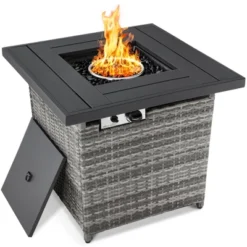 Best Choice Products 28in Propane Gas Fire Pit Table 50,000 BTU Outdoor Wicker W/ Glass Beads, Tank Holder -Best Choice Products Shop GUEST c967488b dad3 49fc 9348 412f0c138fa2