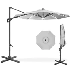 Best Choice Products 10ft 360-Degree Solar LED Cantilever Patio Umbrella, Outdoor Hanging Shade W/ Lights -Best Choice Products Shop GUEST cc80e640 113d 4d79 9436 80d0361d68ed