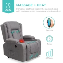 Best Choice Products Electric Power Lift Linen Recliner Massage Chair Furniture W/ USB Port, Heat, Cupholders -Best Choice Products Shop GUEST ce8e5f60 1280 4fb6 b710 ac9916c9e87d