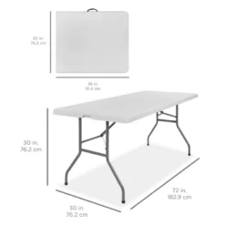 Best Choice Products 6ft Plastic Folding Table, Indoor Outdoor Heavy Duty Portable W/ Handle, Lock For Picnic 14 Best Choice Products 6ft Plastic Folding Table, Indoor Outdoor Heavy Duty Portable W/ Handle, Lock For Picnic -Best Choice Products Shop GUEST d8a6a1c3 0a18 4158 818d c80b49c60e97