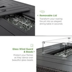 Best Choice Products 52in Wicker Propane Gas Fire Pit Table 50,000 BTU W/ Glass Wind Guard, Tank Holder, Cover -Best Choice Products Shop GUEST dd2aa6ca 19c0 4848 8ba6 a001a9cfacf4